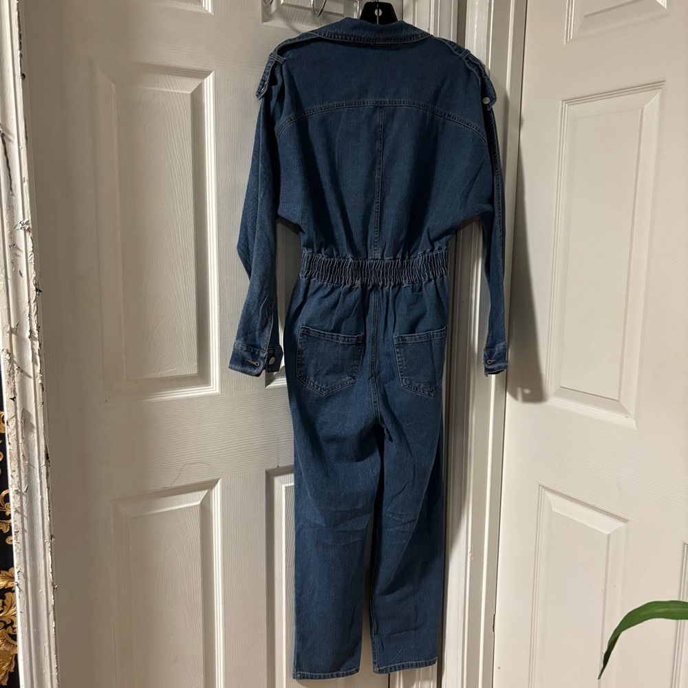 MaCherie Blue Denim Stylish Vintage Style 80’s Boho Style Jumpsuit - Picture 5 of 14